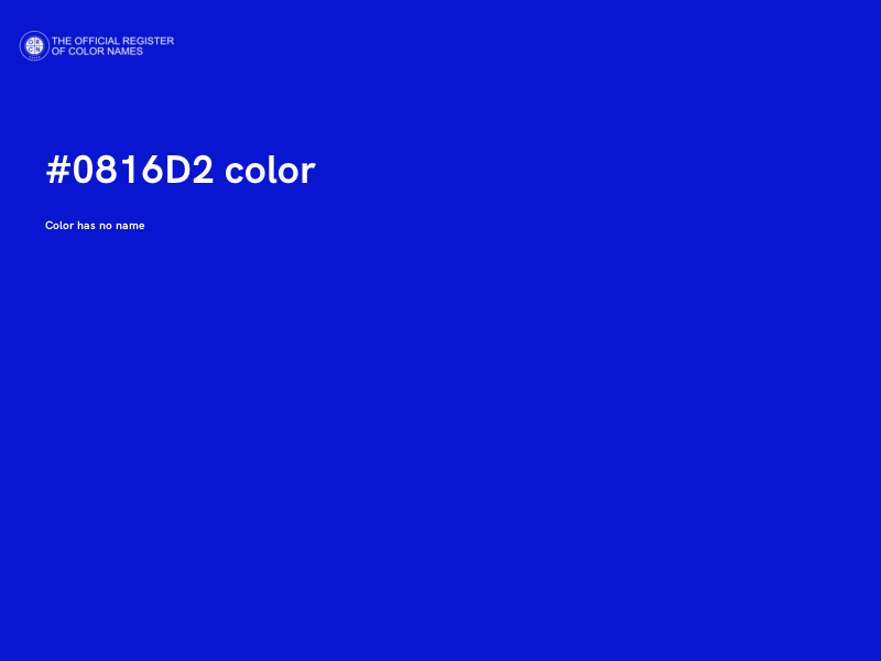 #0816D2 color image