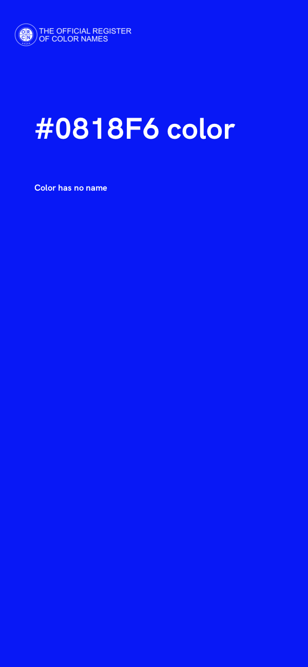 #0818F6 color image