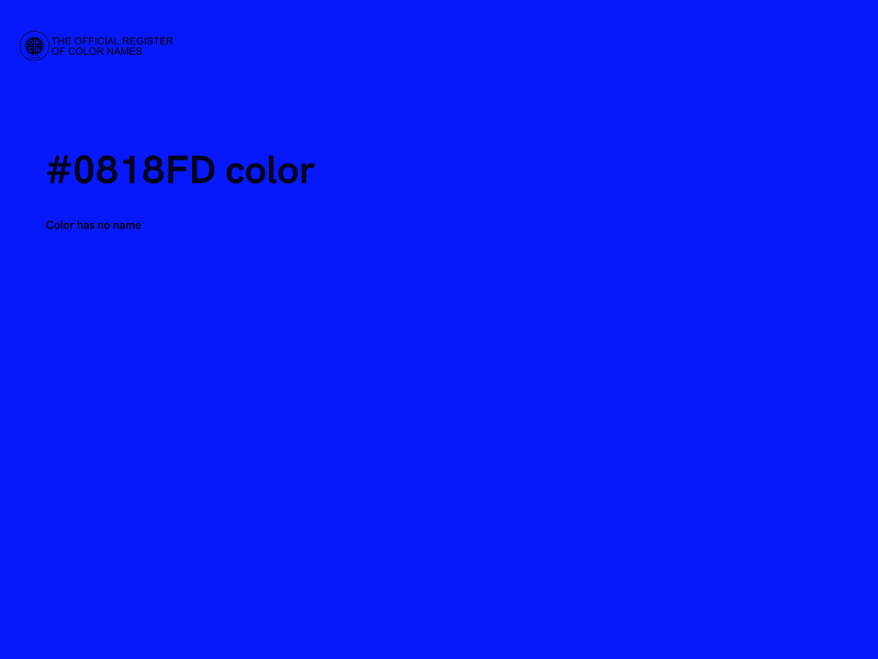 #0818FD color image