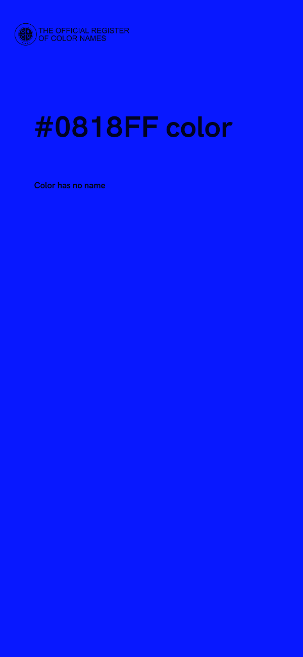 #0818FF color image