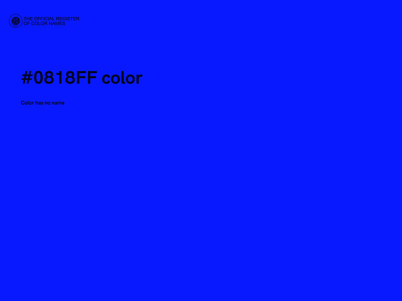 #0818FF color image