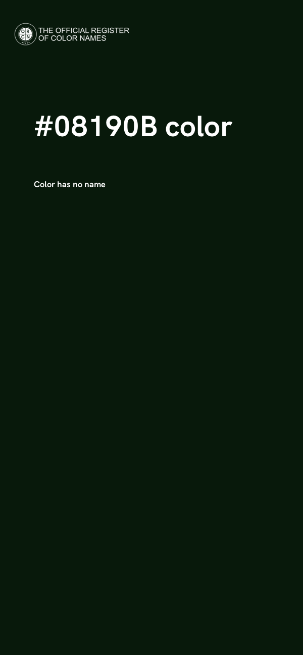 #08190B color image