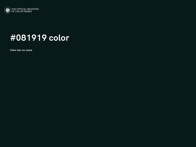 #081919 color image