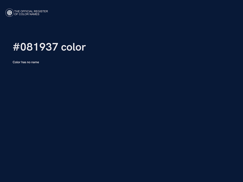 #081937 color image