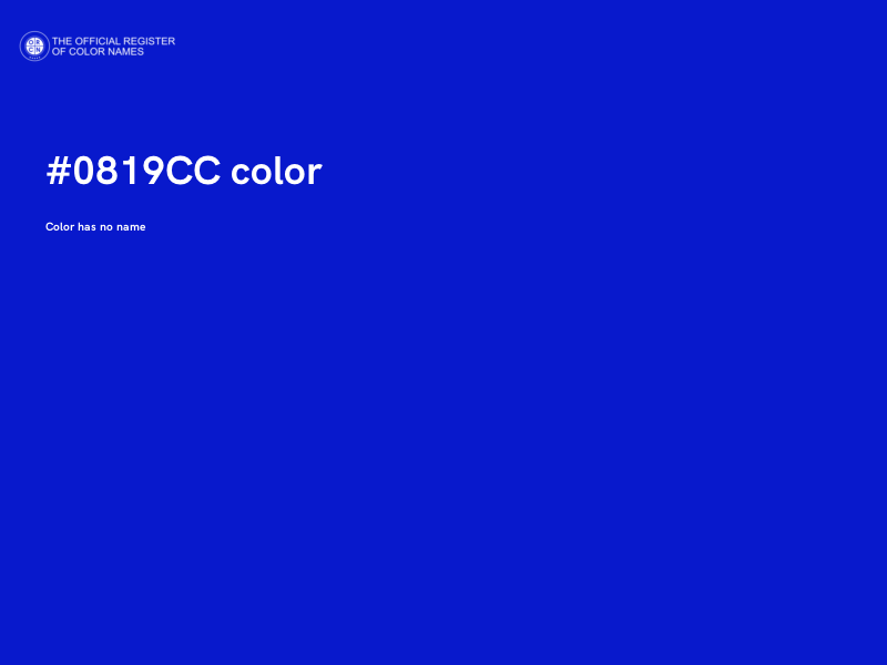 #0819CC color image