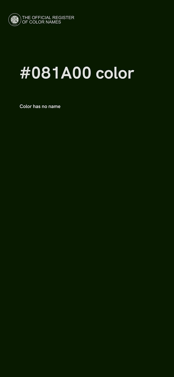 #081A00 color image