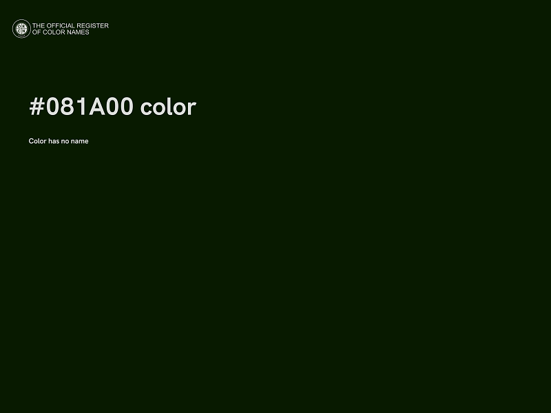 #081A00 color image