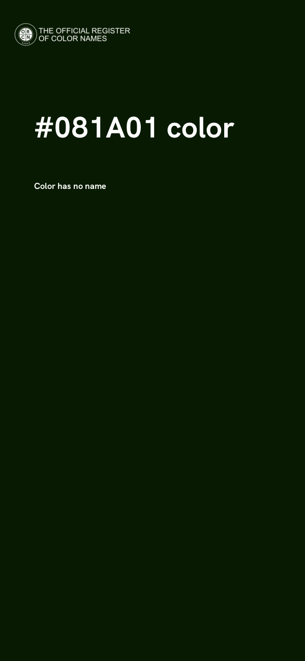 #081A01 color image
