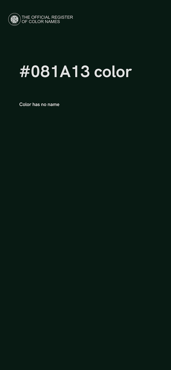 #081A13 color image