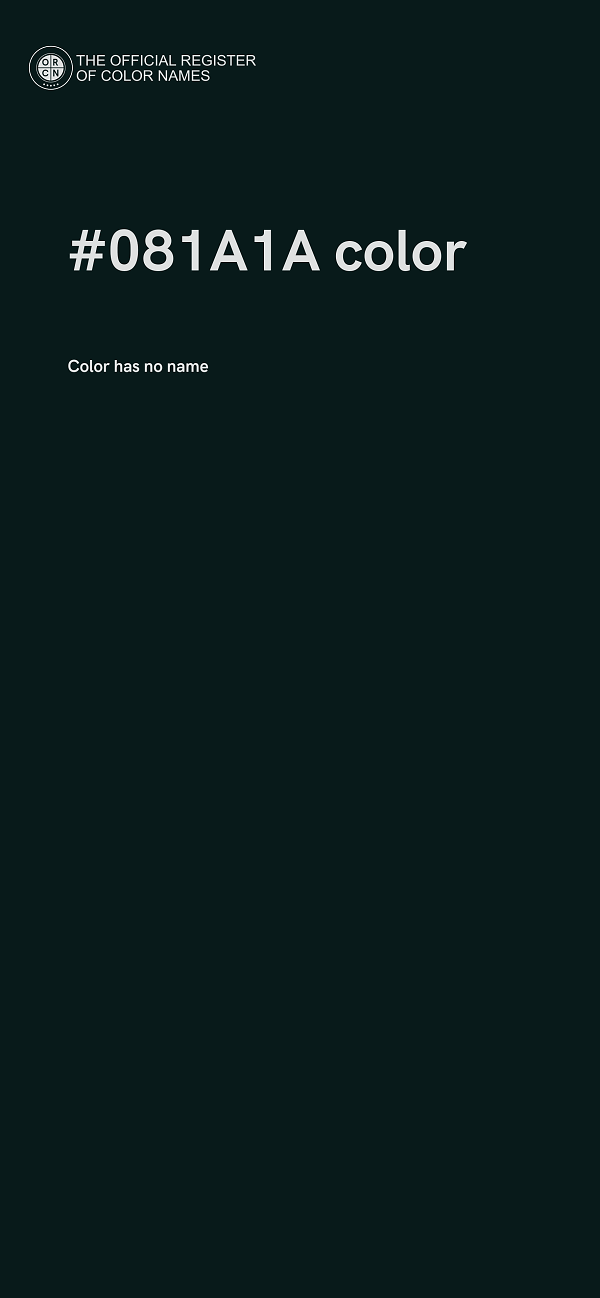 #081A1A color image