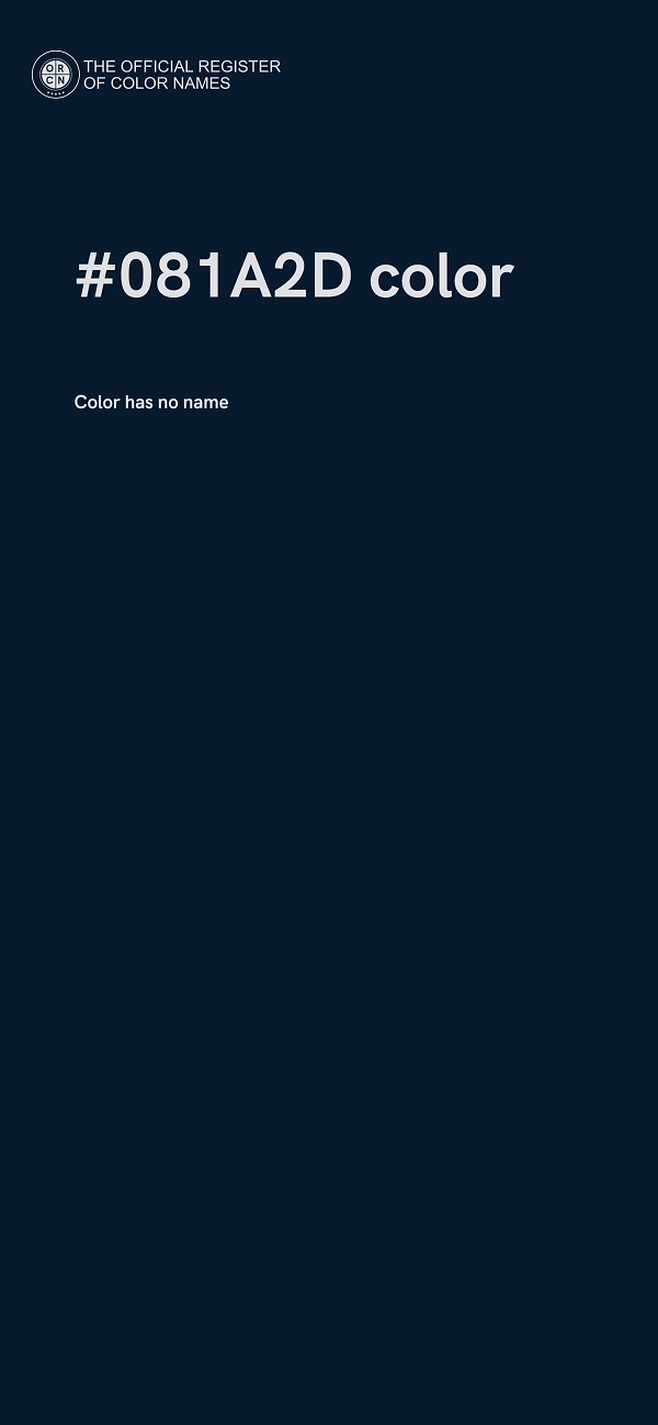 #081A2D color image