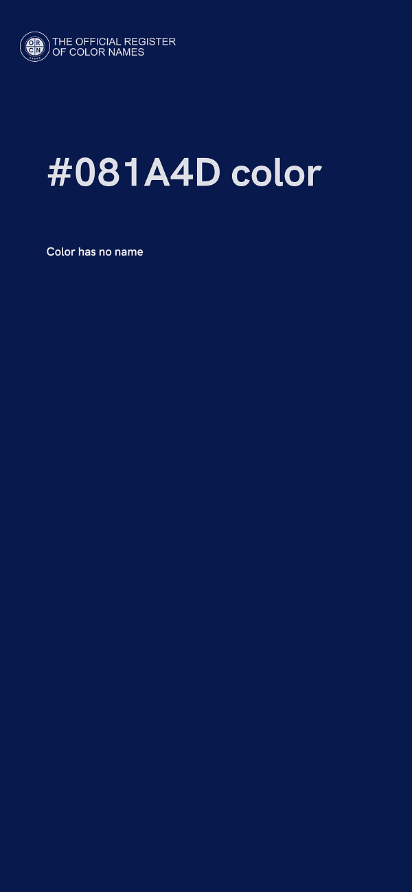 #081A4D color image