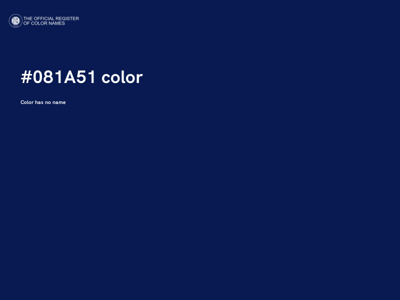 #081A51 color image