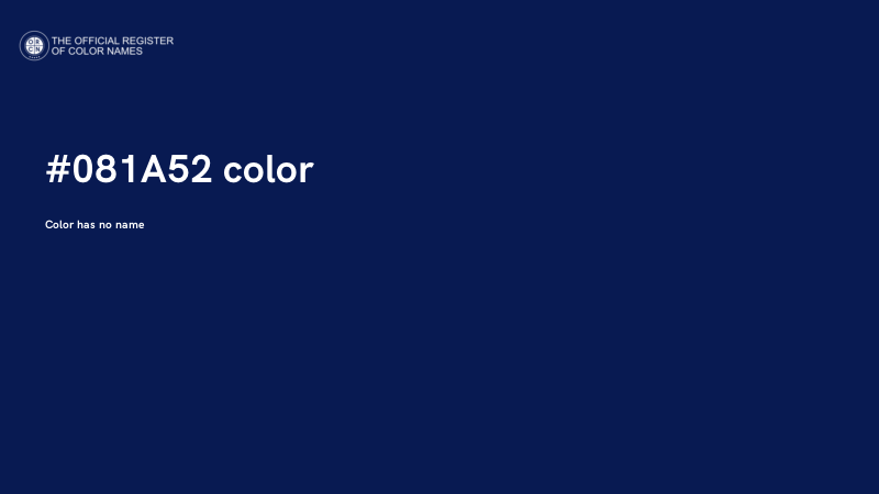 #081A52 color image