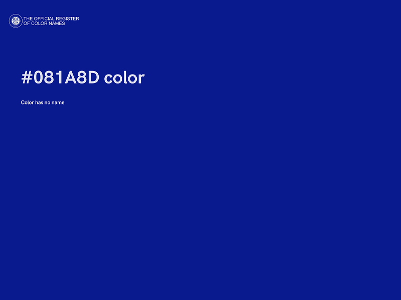 #081A8D color image
