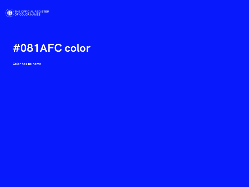 #081AFC color image