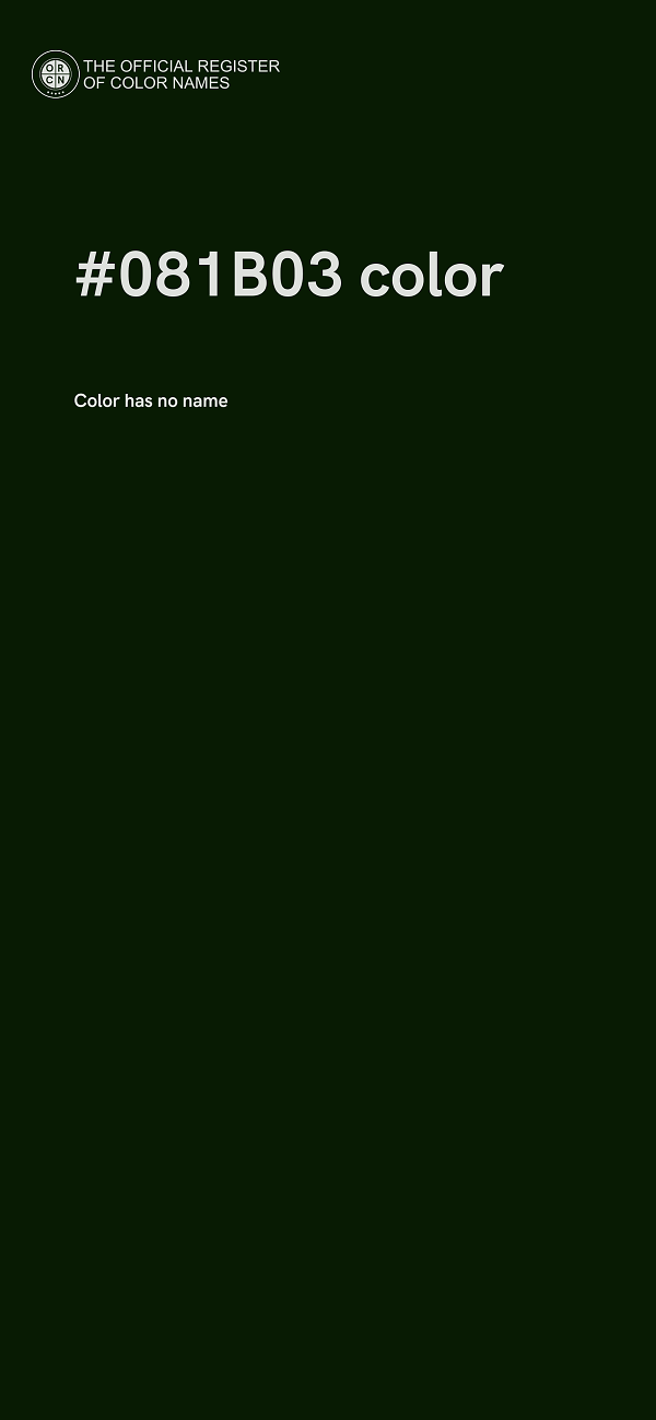 #081B03 color image