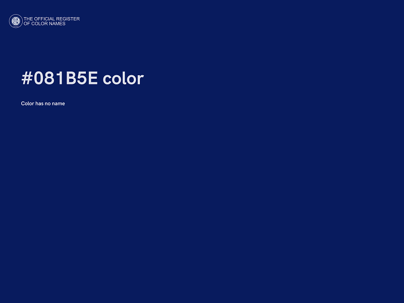 #081B5E color image