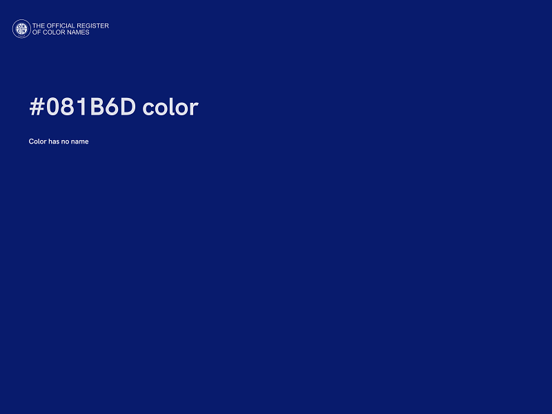 #081B6D color image