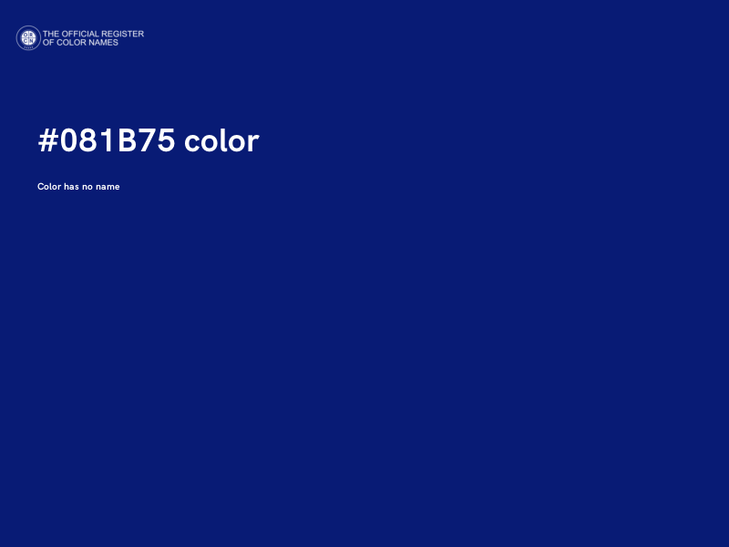 #081B75 color image