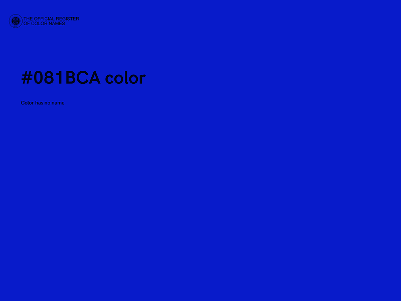 #081BCA color image