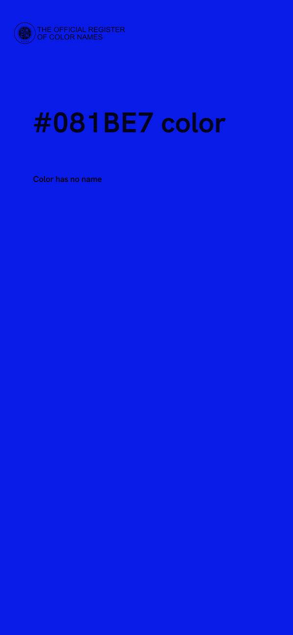 #081BE7 color image