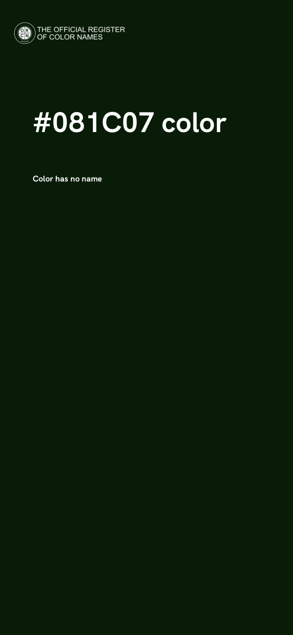 #081C07 color image