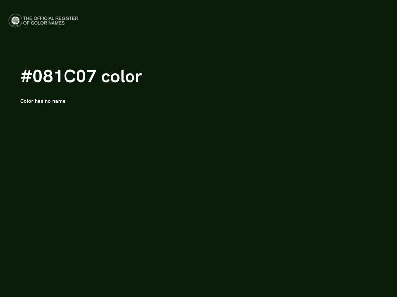 #081C07 color image