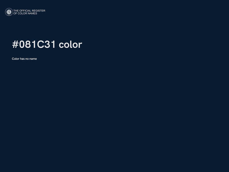 #081C31 color image