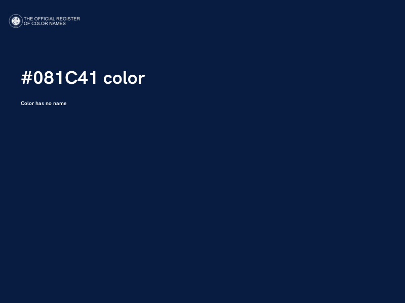 #081C41 color image