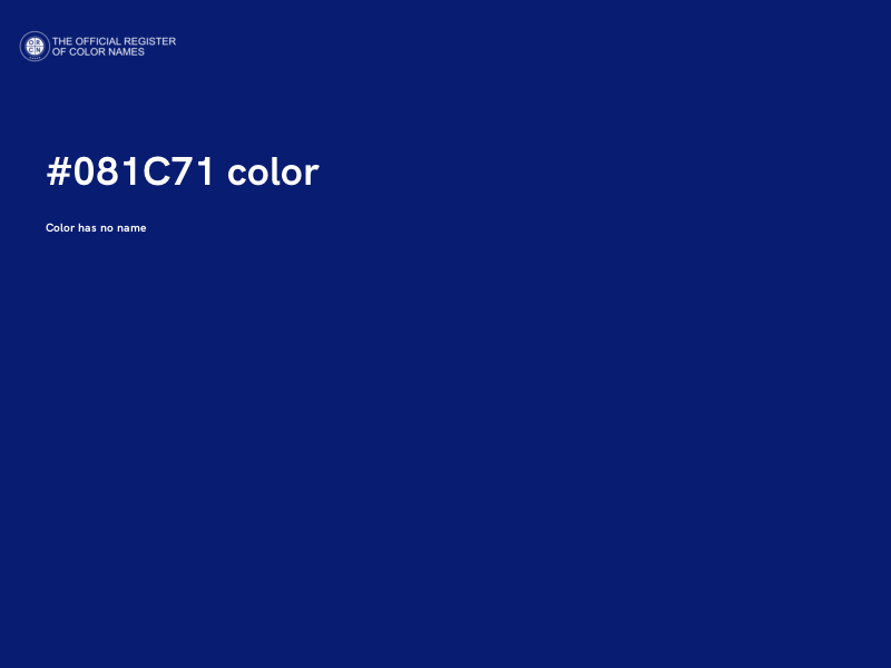 #081C71 color image