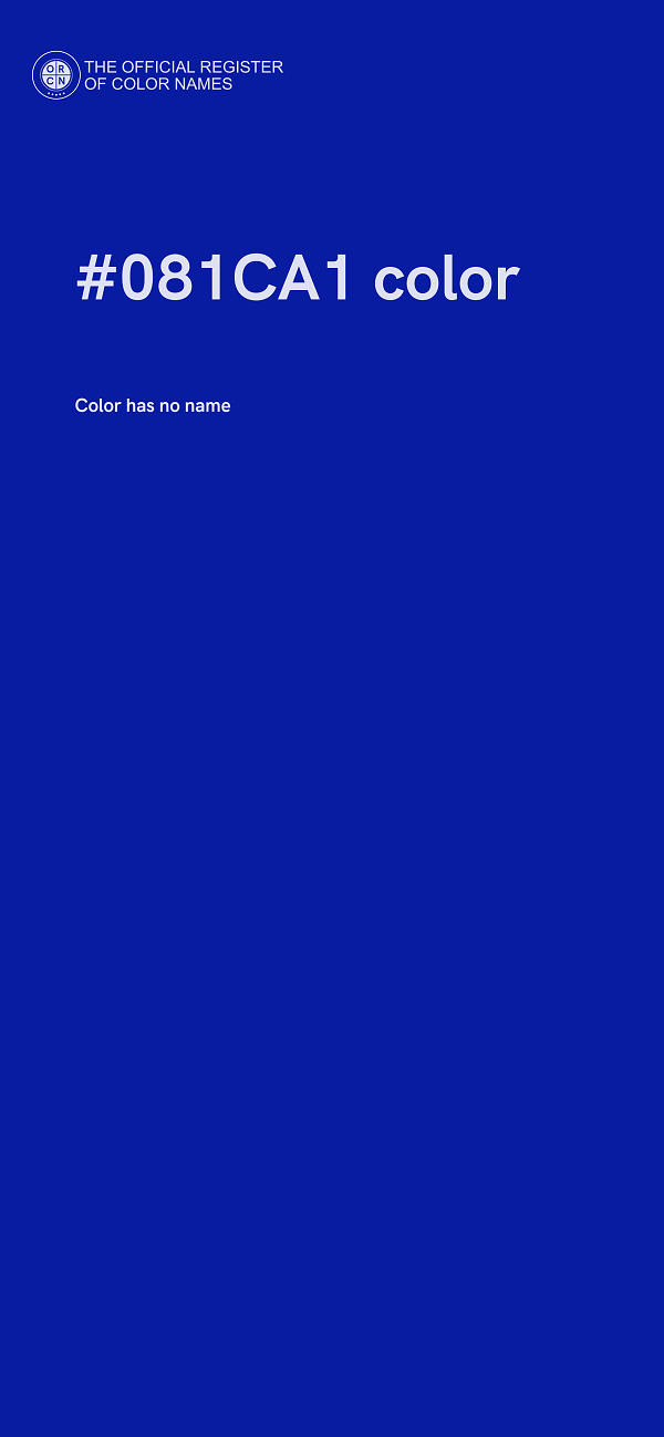 #081CA1 color image