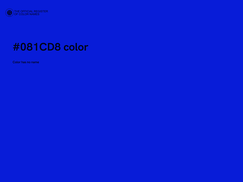 #081CD8 color image