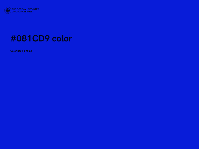 #081CD9 color image