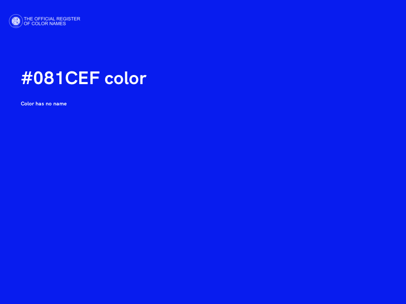#081CEF color image