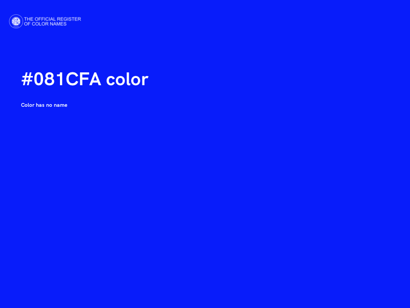 #081CFA color image