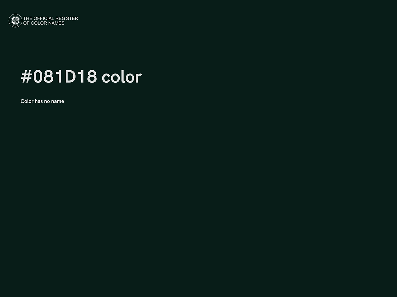 #081D18 color image