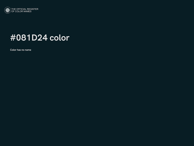 #081D24 color image