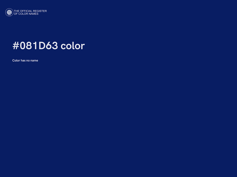 #081D63 color image