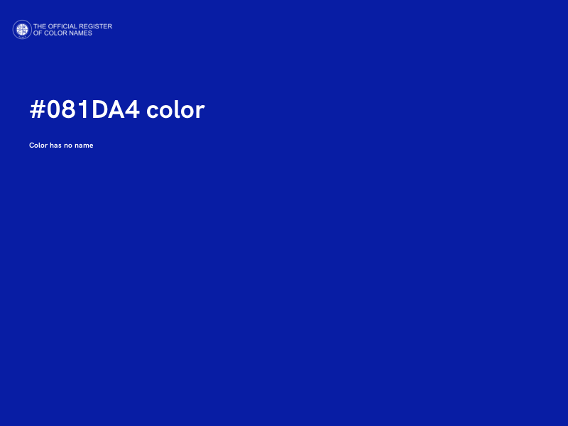 #081DA4 color image