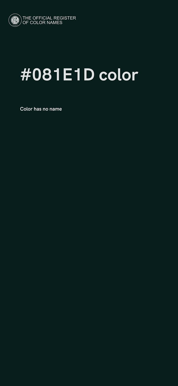 #081E1D color image
