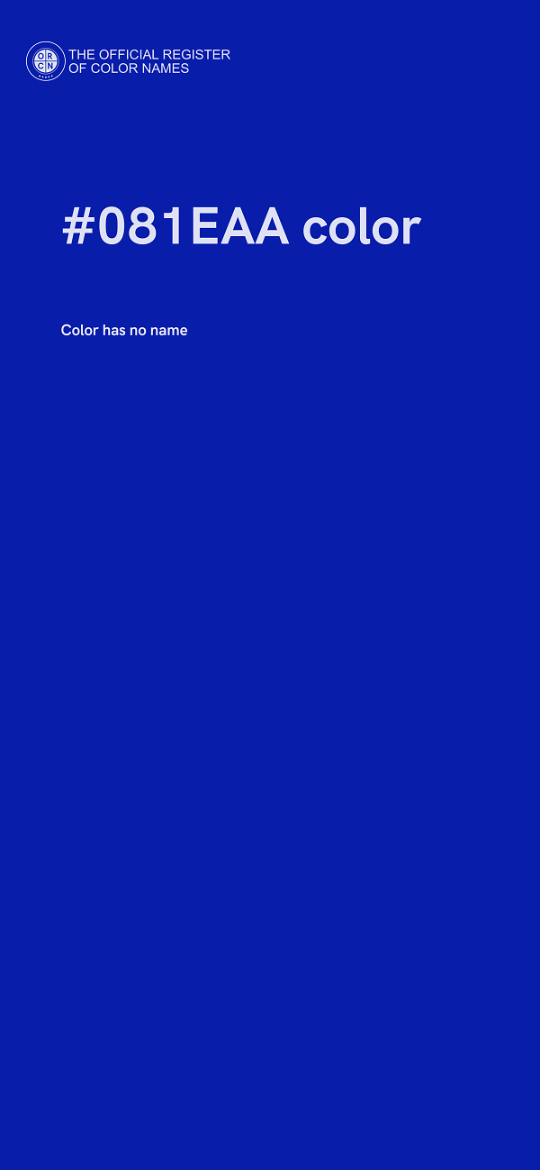 #081EAA color image
