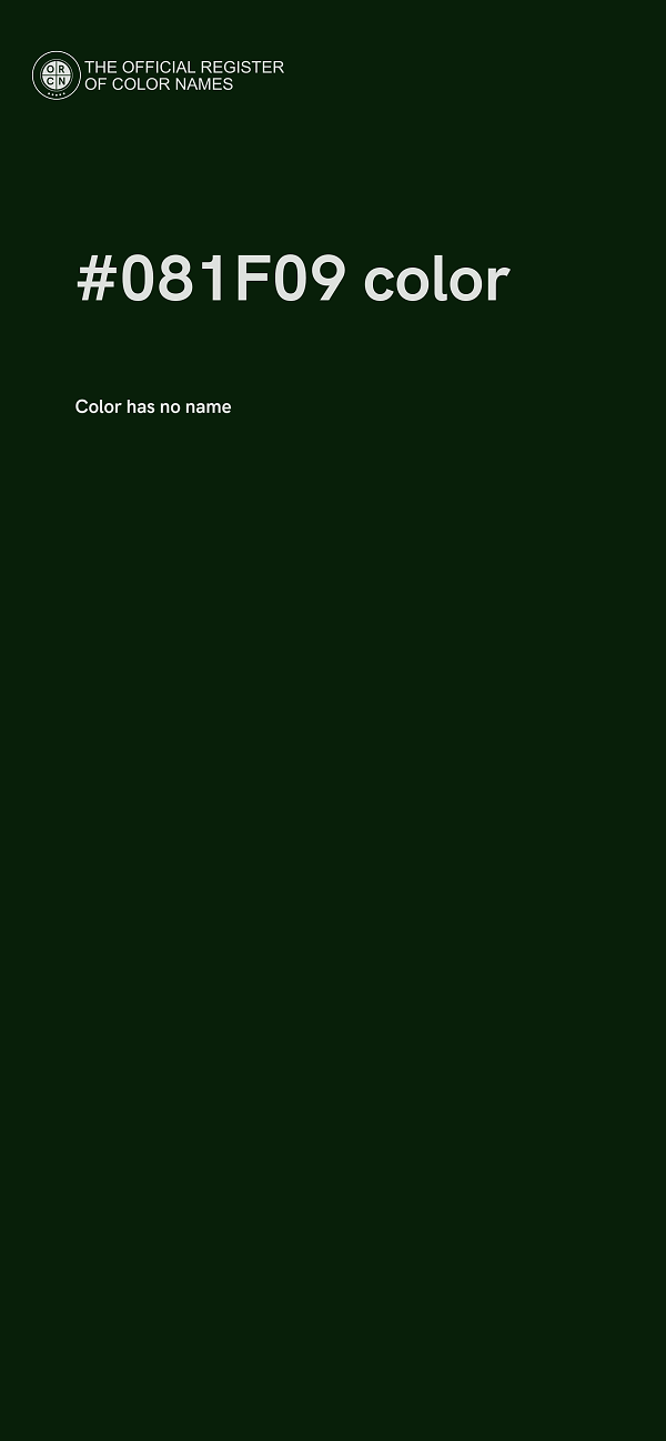 #081F09 color image