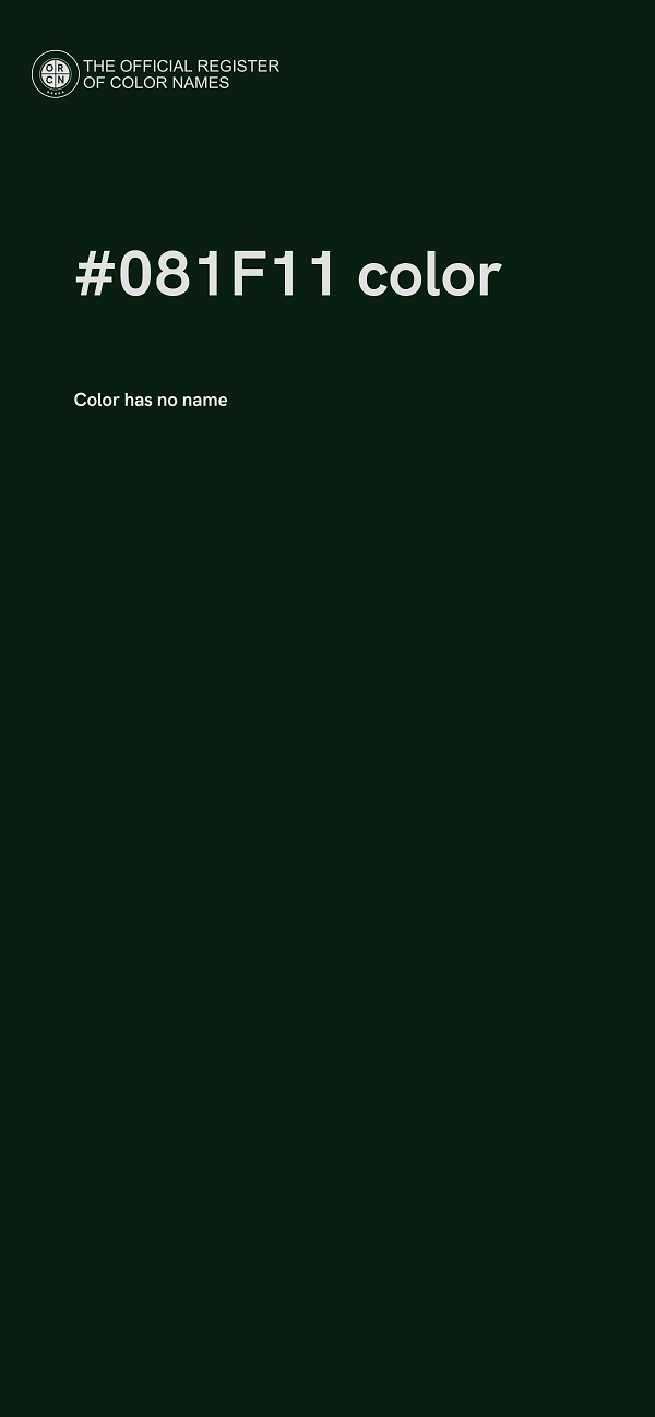 #081F11 color image