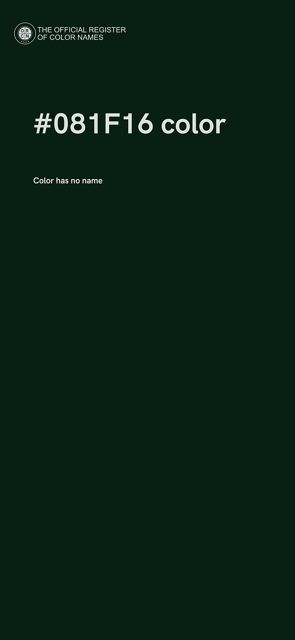 #081F16 color image
