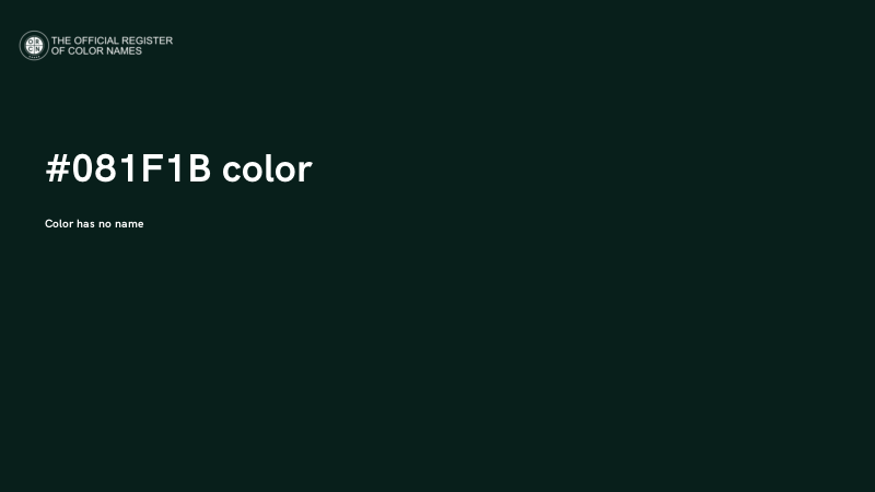 #081F1B color image