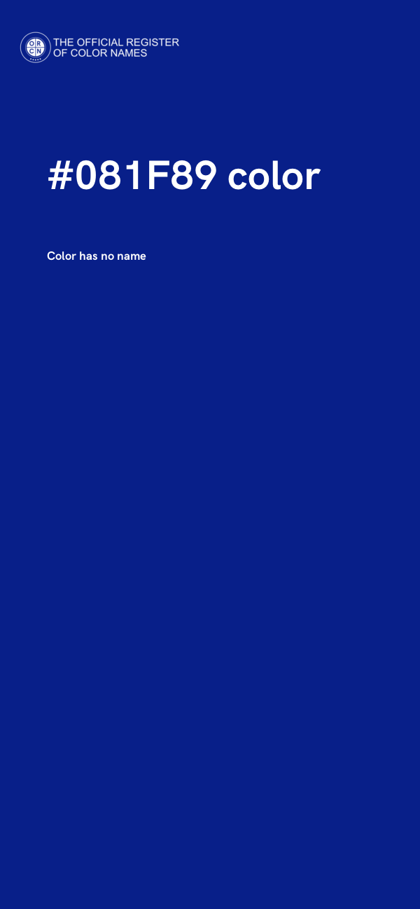 #081F89 color image