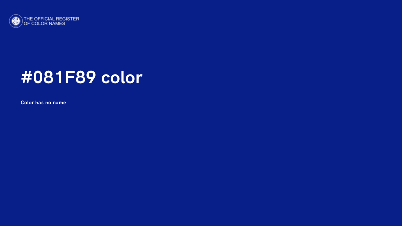 #081F89 color image