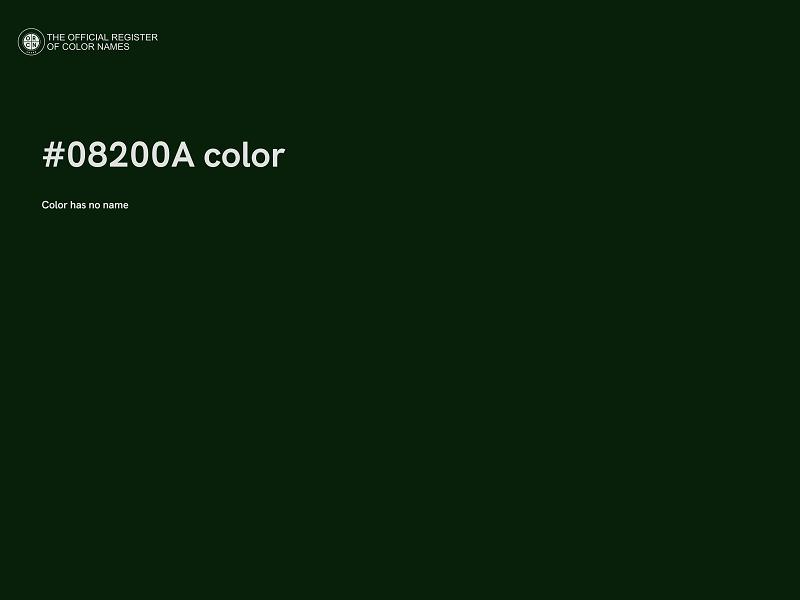 #08200A color image