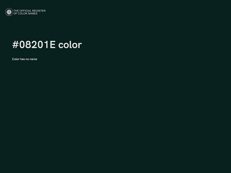 #08201E color image